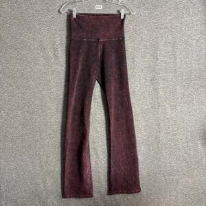 T Party Women's Small Red Black Foldover Pull On Y2K Acid Wash Bootcut Pants
